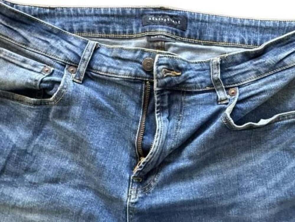 Aeropostale Slim Straight Jeans Blue Denim Size 36x32